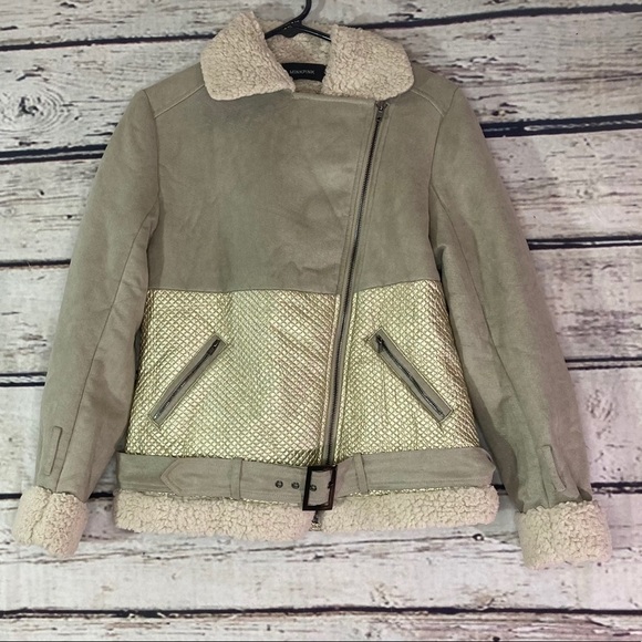 Mink PINK Major Tom Aviator Faux Suede Jacket - Picture 3 of 10